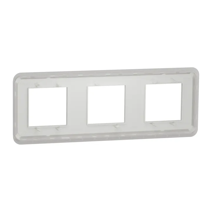 Unica Pro - Plaque De Finition - Blanc - 3 Postes