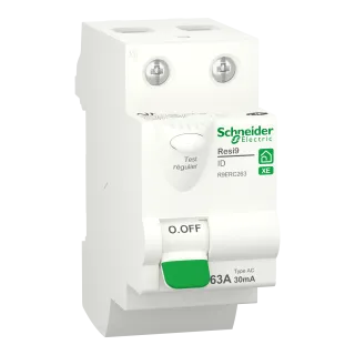 Resi9 Xe - Interrupteur Différentiel - 2P - 63A - 30Ma - Type Ac - Embrochable