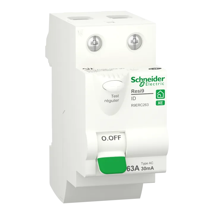 Resi9 Xe - Interrupteur Différentiel - 2P - 63A - 30Ma - Type Ac - Embrochable