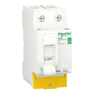 Resi9 - Inter Différentiel - 2P - 40A - 30Ma - Type A - Peignable - Alimentation Bas