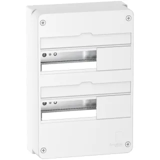 Resi9 - Coffret En Saillie Blanc (Ral 9003)- 2 Rangées De 13 Modules