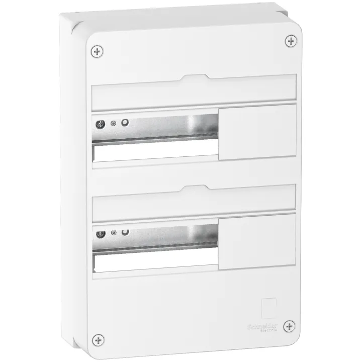 Resi9 - Coffret En Saillie Blanc (Ral 9003)- 2 Rangées De 13 Modules