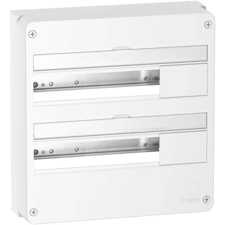 Resi9 - Coffret En Saillie Blanc (Ral 9003)- 2 Rangées De 18 Modules