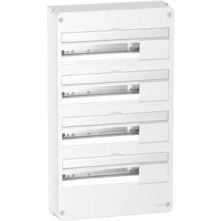 Resi9 - Coffret En Saillie Blanc (Ral 9003)- 4 Rangées De 18 Modules