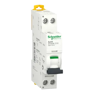 Acti9 Idt40K - Disjoncteur Modulaire - 1P+N - 10A - Courbe C - 4500A/4,5Ka
