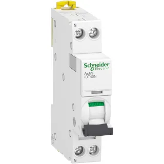 Acti9 Idt40N - Disjoncteur Modulaire - 1P+N - 10A - Courbe C - 6000A/10Ka