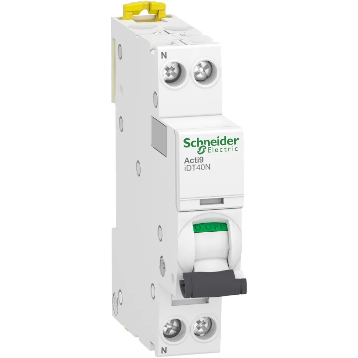 Acti9 Idt40N - Disjoncteur Modulaire - 1P+N - 10A - Courbe C - 6000A/10Ka