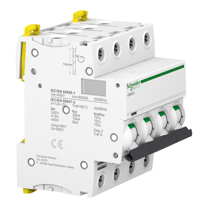 Acti9 iC60N disj 4P 40A crbe D