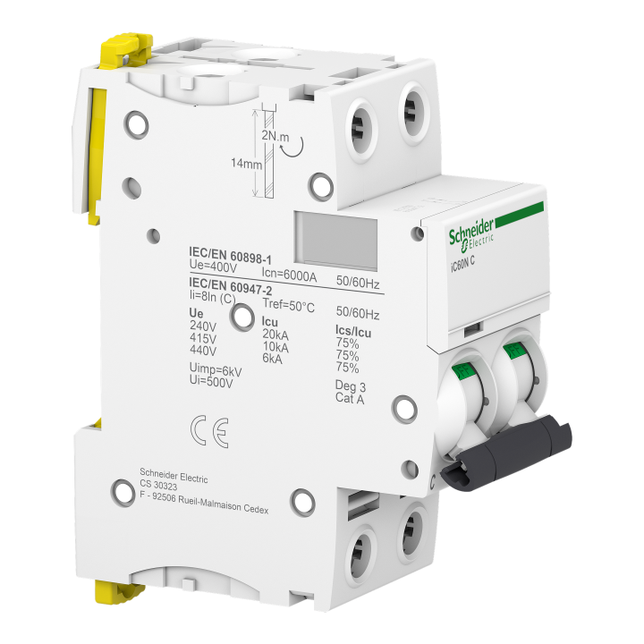 Acti9 iC60N disj 2P 16A crbe C