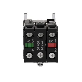 Harmony Xb4 - Poussoir Lumineux Led - 1F+1O - Rouge - Ø22 - 24Vacdc