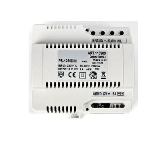 Alimentation Secteur 230Vac/12Vcc 5A, Fixation Din Et À Vis 6 Modules