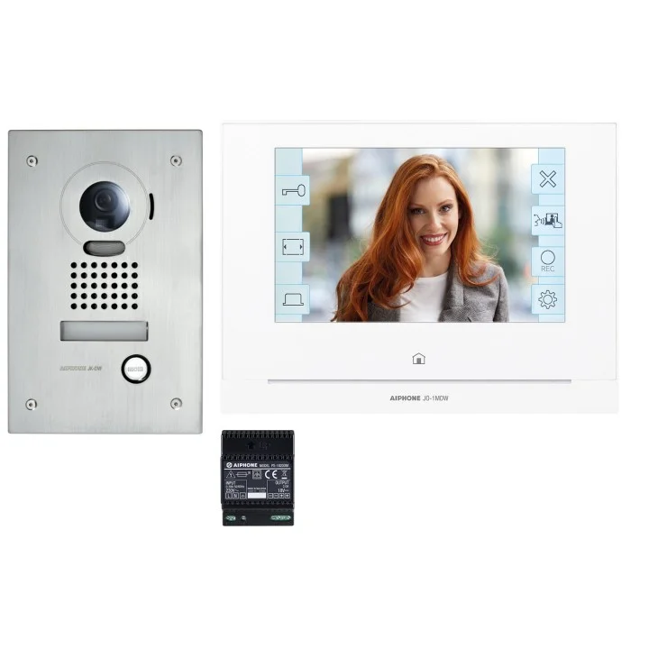 Kit Jo Wifi, Platine Inox Encastrée, Moniteur Écran 7'' Tactile & Alimentation