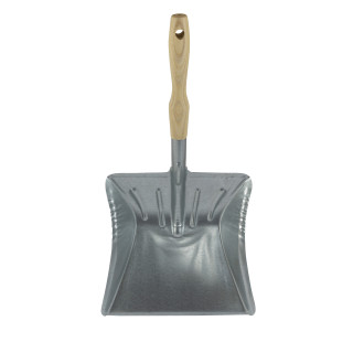 Pelle À Poussière Et Gravas, Acier Galvanisé, Manche Bois, Large