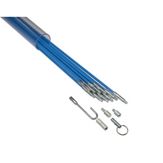 Kit baguettes de tirage 5mm, 10 x 1m, avec accessoires, en tube