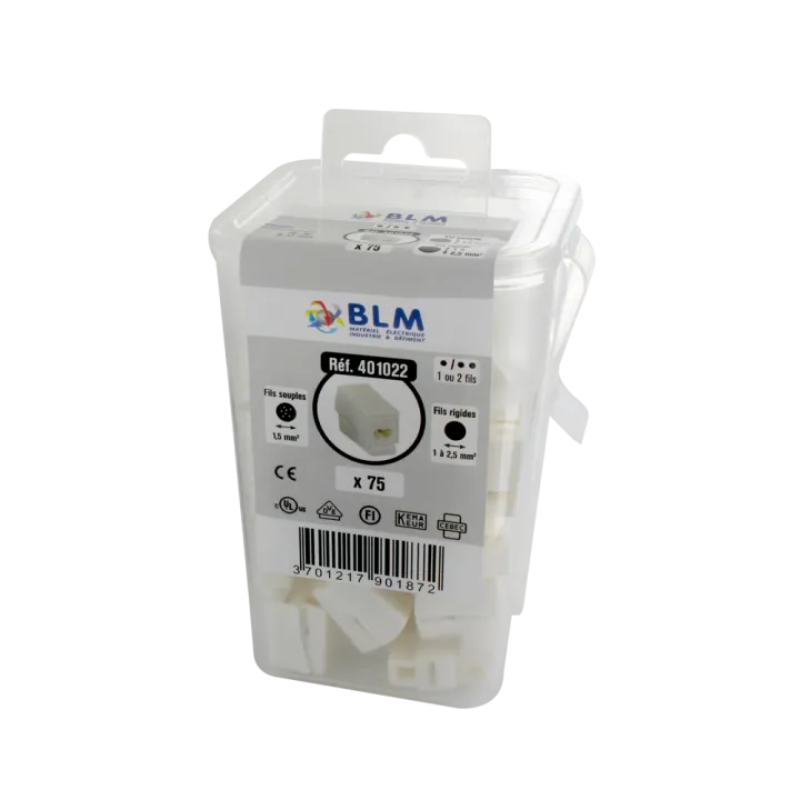 Borne Luminaire 1 Fil Sple - 2 Fils Rigides 2,5Mm²
