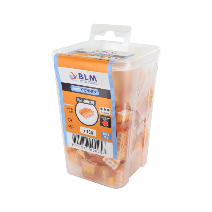 Boîte De Connecteurs Miniconnex 3 Entrées Orange