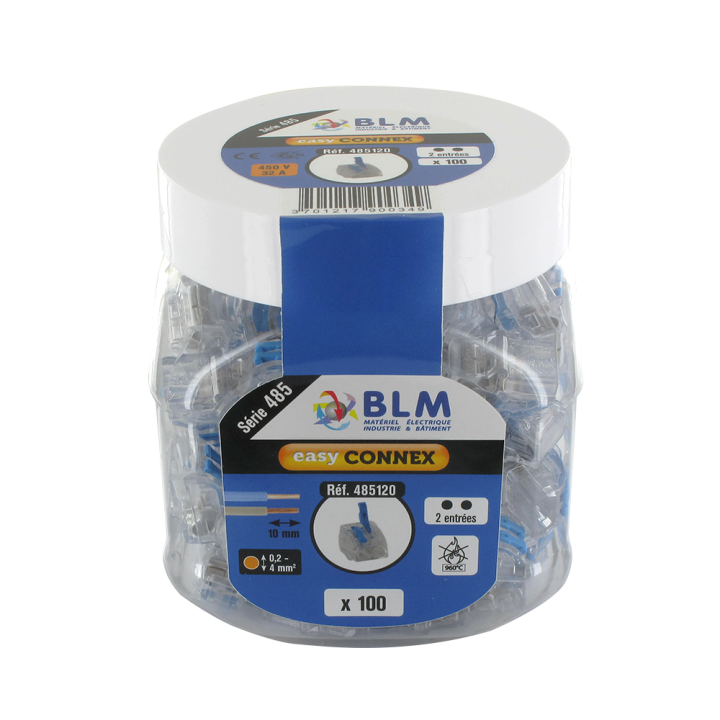 Borne leviers 2E 0.2-4mm² (Se vend par 100)