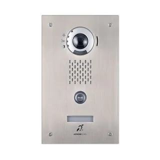 Platine Vidéo Ip Enc. Inox, 1 Bp, Sip & Onvif, Pictos, S. Vocale & B. Magnétique