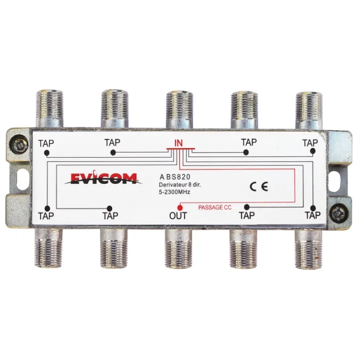 Dérivateur 5 - 2 300 MHz 8 sorties  -20 dB