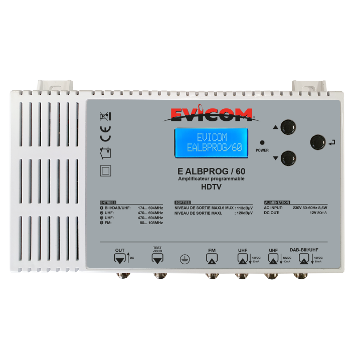 Amplificateur 60 dB programe 32 canaux à très haute sélectivité*