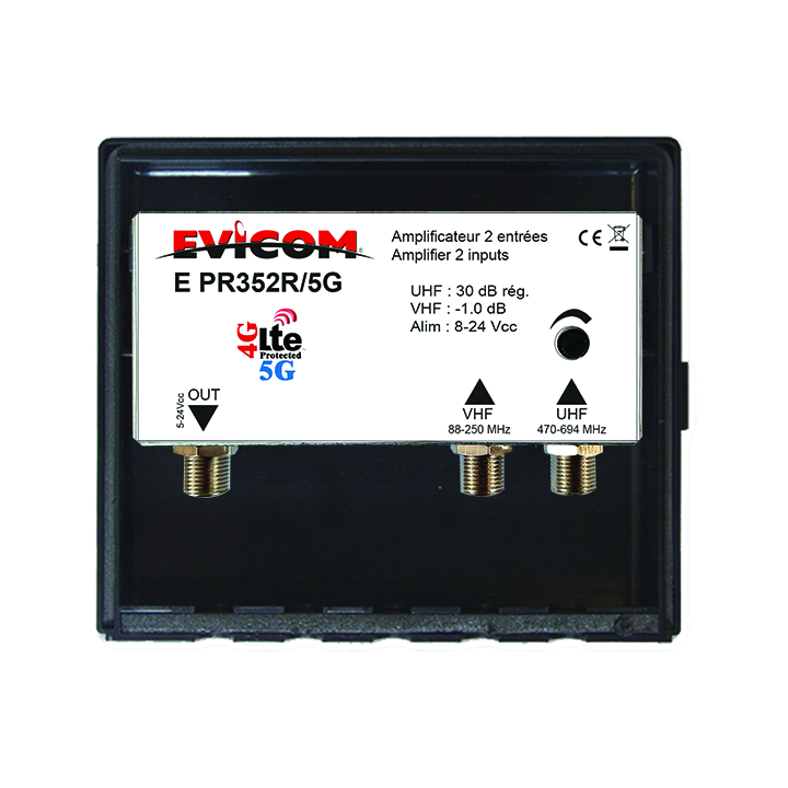 PREAMPLIFICATEUR UHF 1 ENTREE 30DB REGLABLES+COUPLAGE VHF