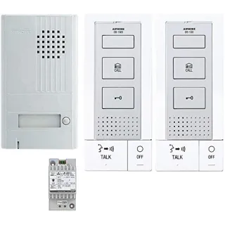 Kit Audio 2 Fils Intégral Mains Libres Avec Platine Saillie 1 Bp & 2 Postes