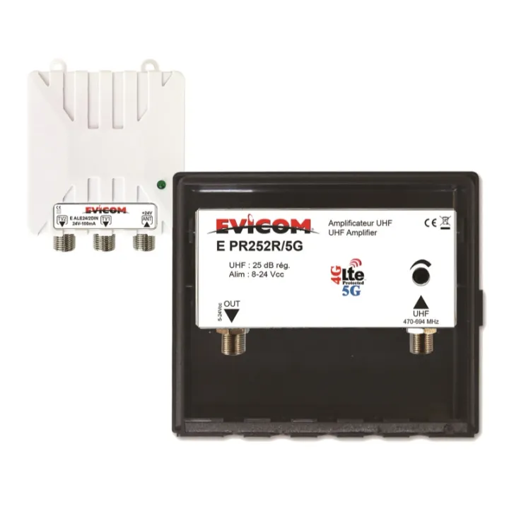 Kit Préamplificateur 25 Db + Alimentation 24 Vcc 2 Sorties
