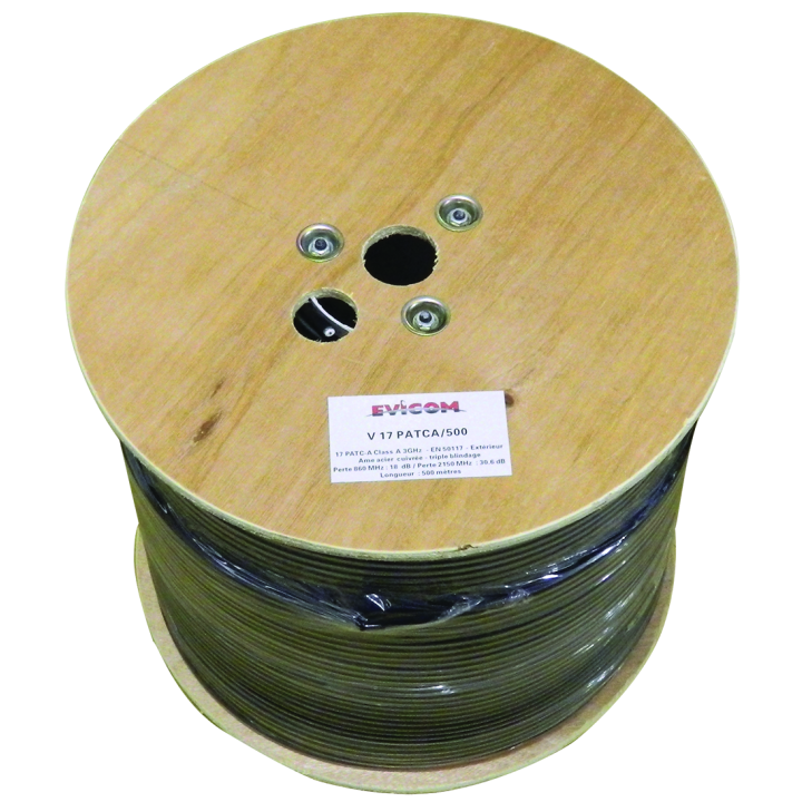 CABLE NOIR -17DB EN 500 M (CLASSE A)-Au metre, se vend par 500*