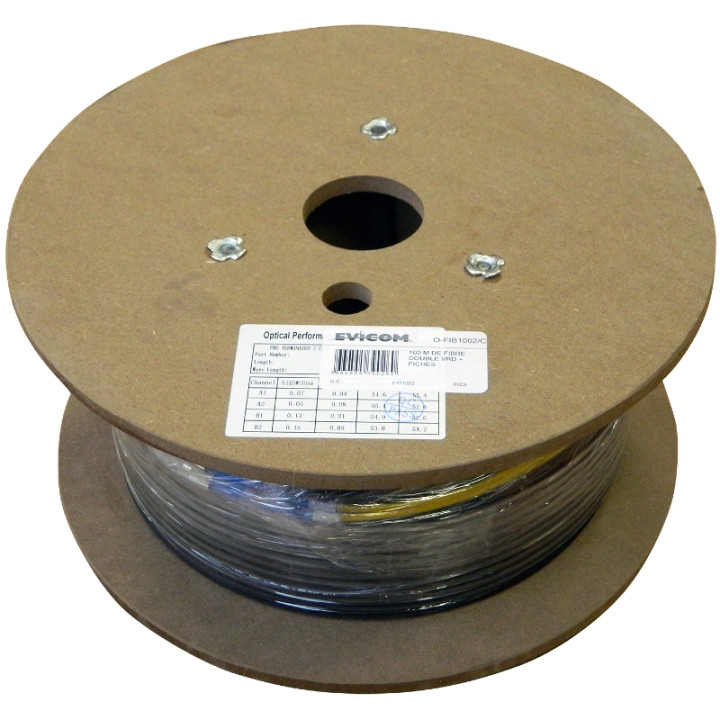 100 M DE FIBRE DOUBLE VRD + FICHES
