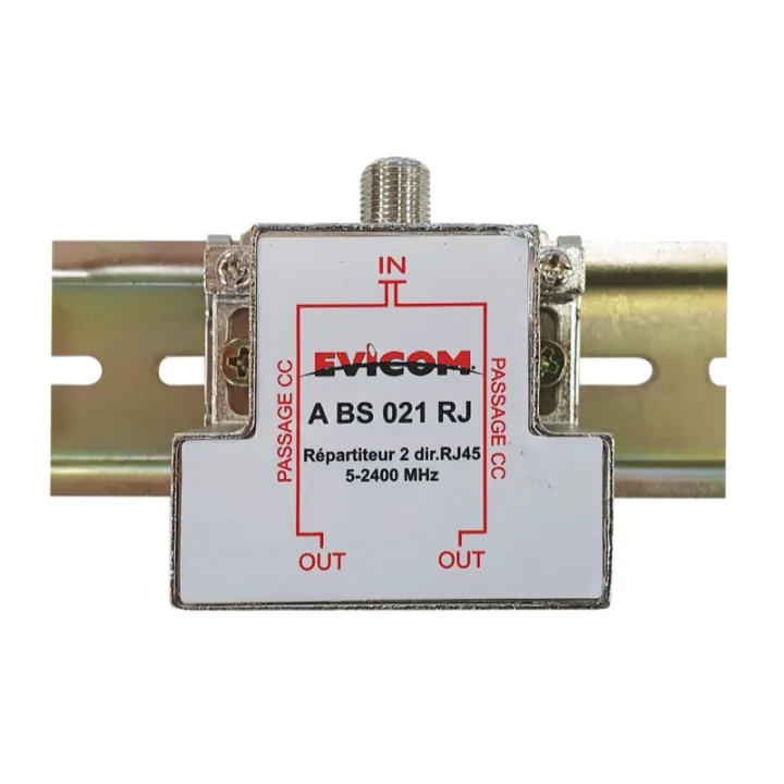 Répartiteur Ulb 2 Direction F/Rj45 Avec Fonction Balun (Rail Din)