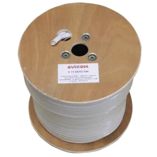 Câble de transfert PVC blanc 10.3 mm classe A  en touret de 100 m