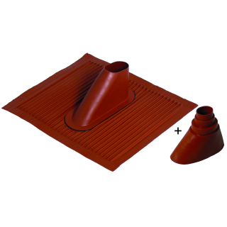 TUILE ALUMINIUM COUL BRIQUE + CONE