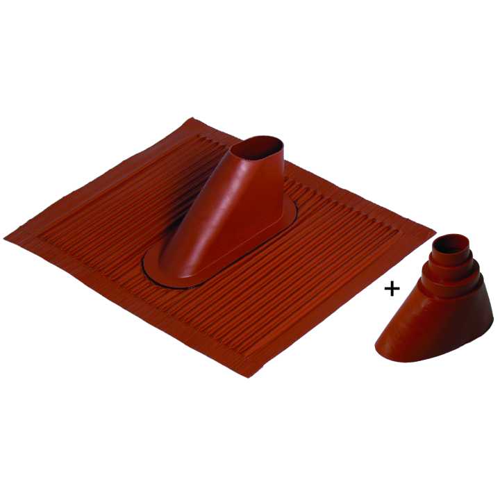 TUILE ALUMINIUM COUL BRIQUE + CONE