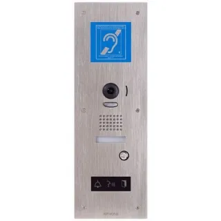 Platine Vidéo Inox Encastrée, 1 Bp, Pictos, Synthèse Vocale & Boucle Magnétique