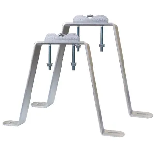 Fixation Murale En M Avec Déport De 25 Cm (Zinc Bichromaté)
