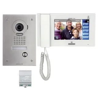 Kit Jp Platine Inox Enc. Gd Angle, Moniteur Écran 7'' Tactile Avec Alimentation