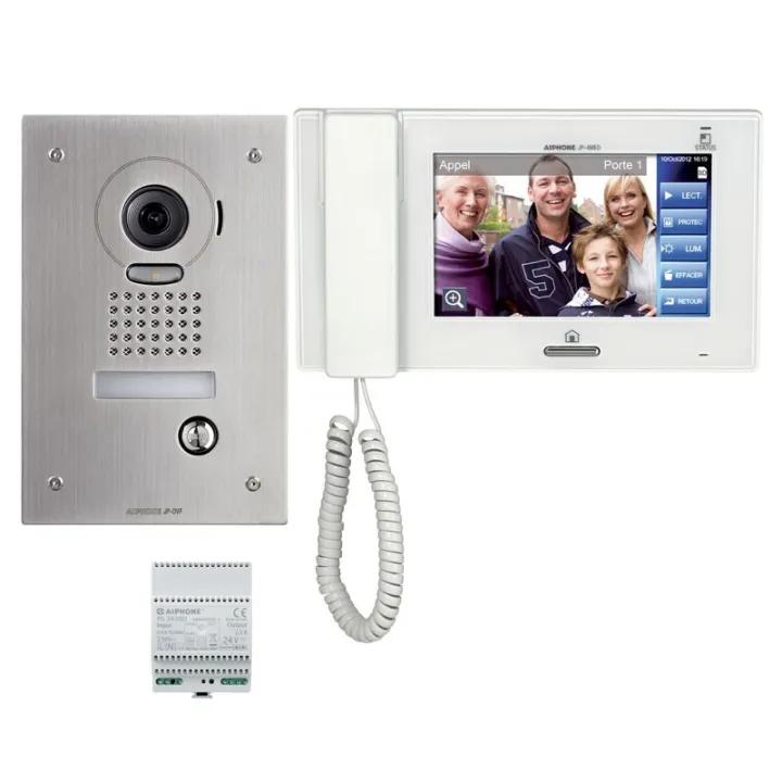 Kit Jp Platine Inox Enc. Gd Angle, Moniteur Écran 7'' Tactile Avec Alimentation