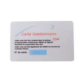 Carte Gestionnaire Sans Logo Pour Accès Hexactweb, Droits Administrateurs