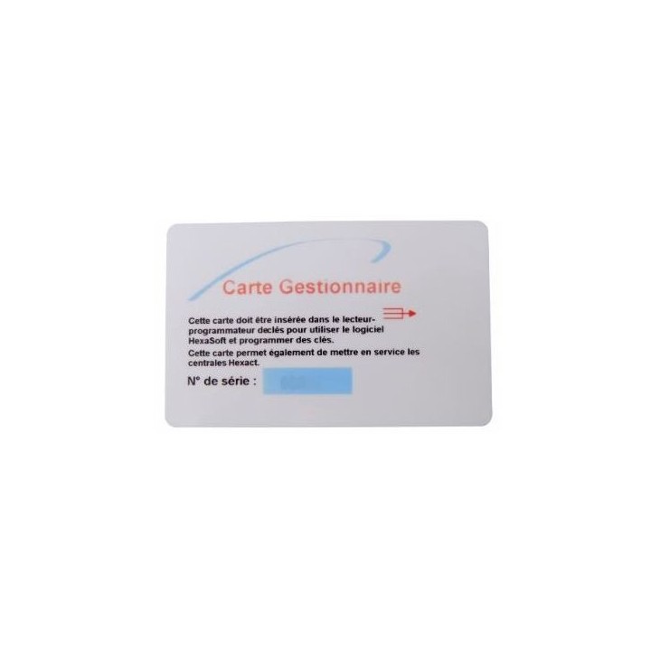 Carte gestionnaire pour compte HEXACT WEB