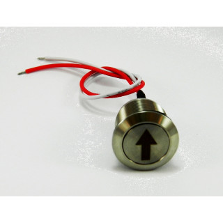 Bouton Inox gravé ''Flèche''