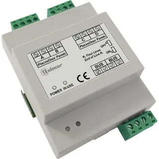 Coupleur/Répartiteur De Bus 4 Directions+Protection, Rail Din 4 Modules (Gb2)