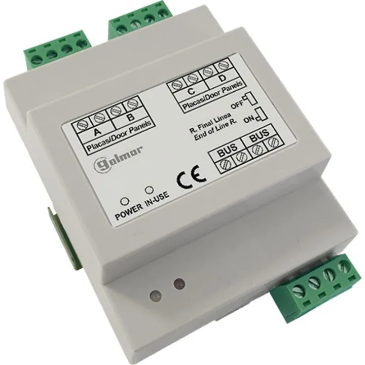 Coupleur/Répartiteur De Bus 4 Directions+Protection, Rail Din 4 Modules (Gb2)
