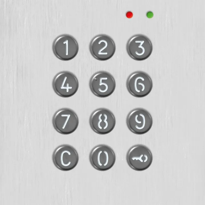 Module Nexa Aluminium Clavier À Codes Rétroéclairé 2 Relais No/Nf Paramètrables