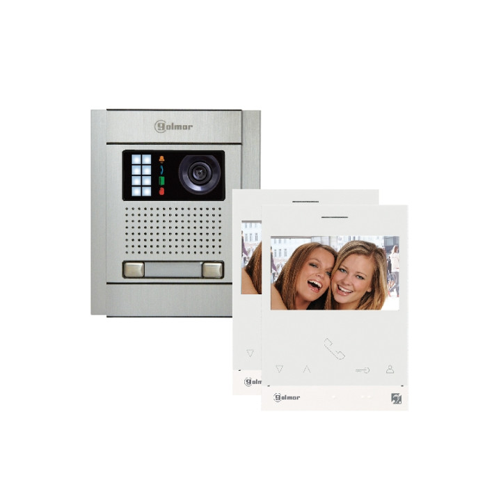 Kit Vidéo Encastré Nexa Alu 2 Appels Moniteurs Art4 Hlite 4.3''
