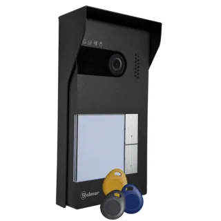 Platine Kit Soul Zamac Vidéo + Visière 1 Bouton. Cont. Accès+5 Badges (+2Prog.)