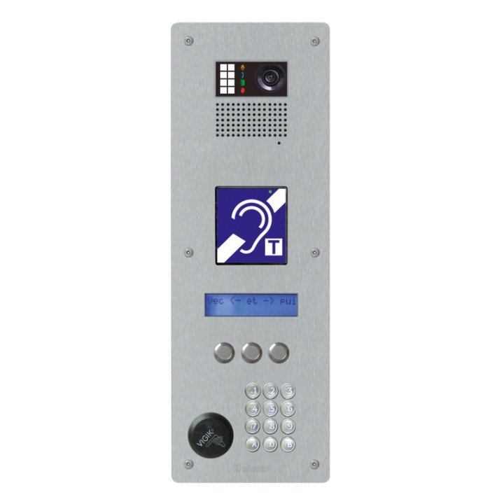 Platine Digitale Inox Autonome + Clavier Codé + Boucle Magnétique