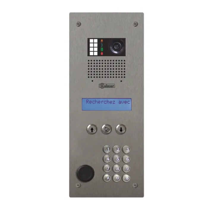 Platine Digitale À Défil De Nom Inox 25 Mm Audio/Vidéo Gb2 A