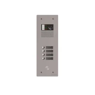 Platine Monobloc Hr Alu Audio Ou Vidéo Bus G2P 1 Rangée 4 Boutons