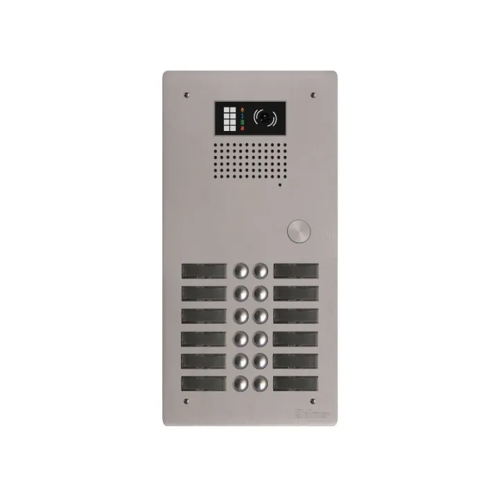 Platine Monobloc Hr Alu Audio Ou Vidéo Bus G2P 2 Rangées 12 Boutons