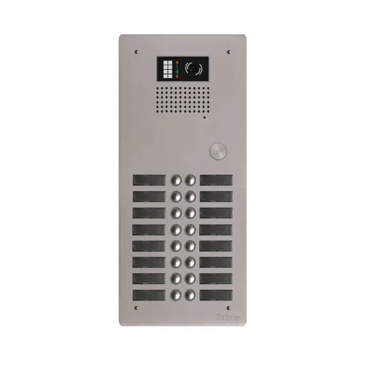 Platine Monobloc Hr Alu Audio Ou Vidéo Bus G2P 2 Rangées 16 Boutons